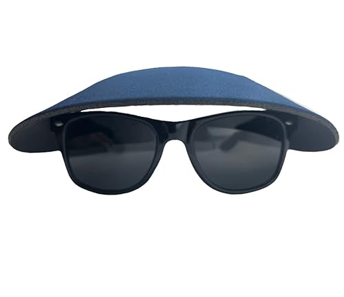 Visor Attaches To Sunglasses, Eva Foam, Unisex, Black Navy Green Checkered Floral Rainbow, 2 Visors Per Pack #TOP3