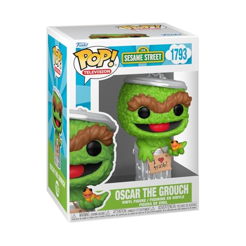 Funko Pop! TV: Seseam Street - Oscar The Grouch - Sesame Street - Figura in Vinile da Collezione - Idea Regalo - Merchandising Ufficiale - Giocattoli per Bambini e Adulti - Cartoon Fans