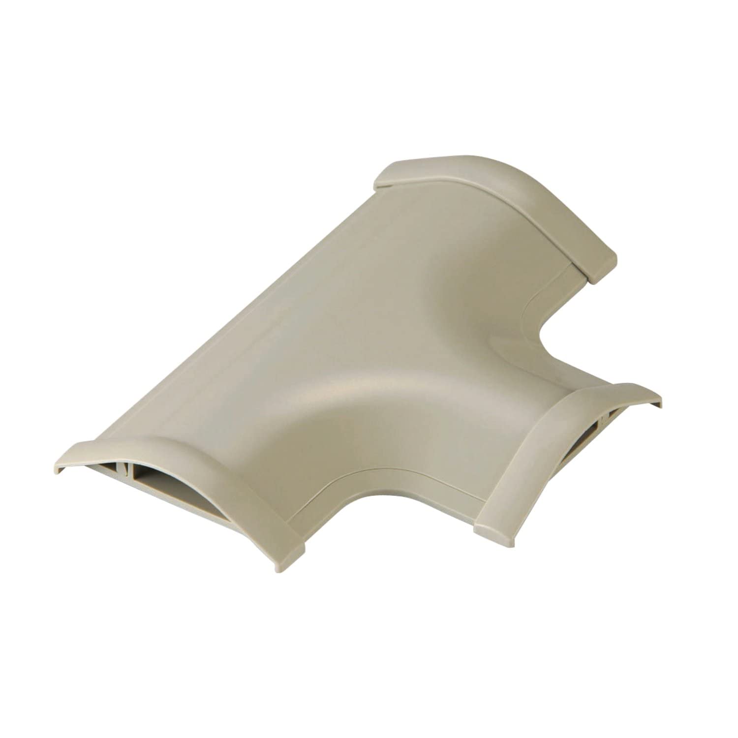 Elecom LD-GAT47A Floor Mold, T-Shape Branch, Double-Sided Tape Included, Width 2.4 inches (60 mm), Beige