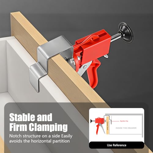 Image of Serplex Stainless Steel Drawer Front Clamps Quick Positioning Hardware Installation Clamp, One-Handed Alignment Clamp for Cabinet Drawer Alignment & Fast Fixing