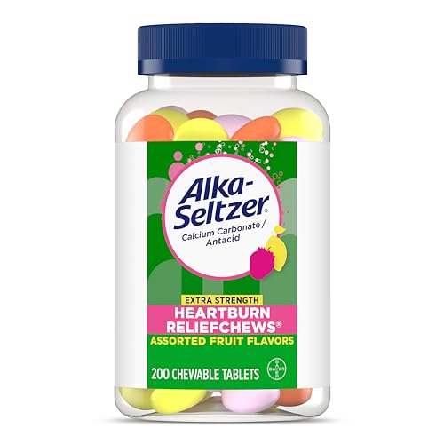 Alka-Seltzer Extra Strength Heartburn ReliefChews Antacid for Fast Heartburn & Acid Indigestion Relief On the Go 200 Ct