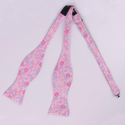 Image of Alizeal Mens 2pcs Floral Self-tied Bow Tie Pocket Square Set