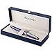 Waterman Expert penna roller, blu con finiture cromate, ricarica punta fine con cartuccia di inchiostro nero, confezione regalo