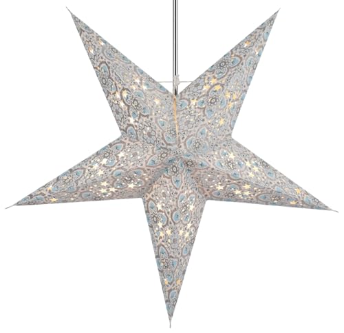 Guru-Shop Estrella de Papel Luminosa de Adviento Plegable, Estrella de Navidad 60 cm - Miraflor, Star Fensterdeko
