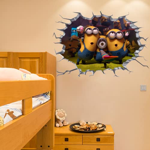 Cartoon Wall Decals Realistic Stereoscopic Self-Adhesive Vinyl Waterproof Decorative Wall Sticker Home Decor For Kid Nursery Bathroom Bedroom Living Room Party Gift Supplies (15.7"X23.6") #TOP4