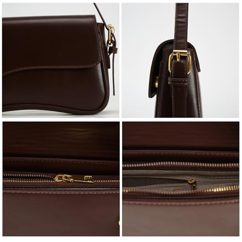 Image of Small Shoulder Bag for women,Crossbody Purses,Leather Tote Handbag Clutch Hobo Purse,with Zipper Closure for Women