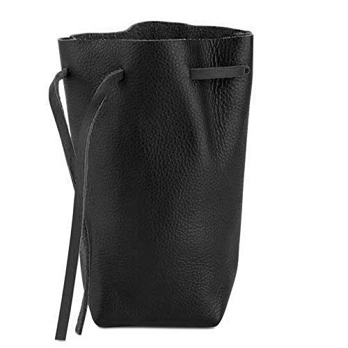 Nabob Leather Leather Drawstring Pouch, Coin Bag, Medicine Tobacco Pouch Medieval Reenactment Made in U.S.A Size 7" x 4"2