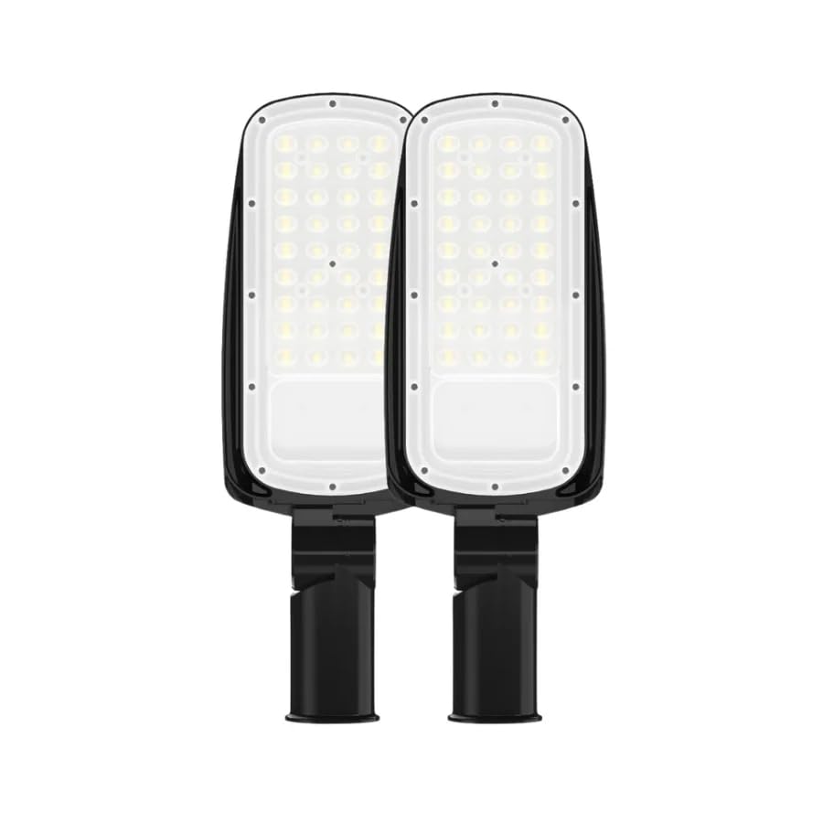 ENOVALITE LED 2 Stück Straßenlaterne 150W, 21000 Lumen 5000K neutralweiß, IP65 Außenleuchte Mastleuchte, geprüfte Straßenlampe aussen für Hof...