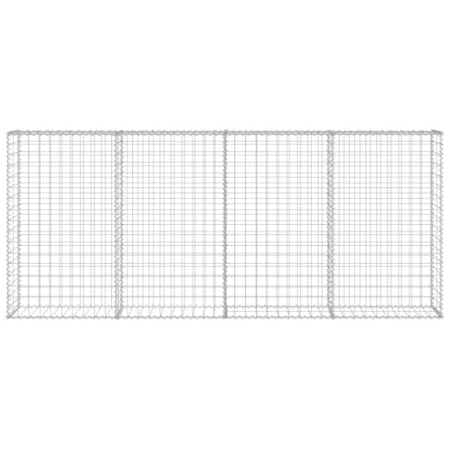 Proteccion visual y muro de contencion de piedra galvanizado para patios 6