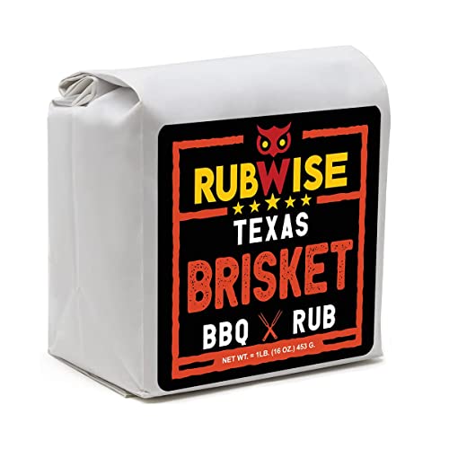 RubWise Texas Style BBQ Brisket Rub (1lb) | Barbecue Rubs & Spices for Smoking and Grilling | Beef...
