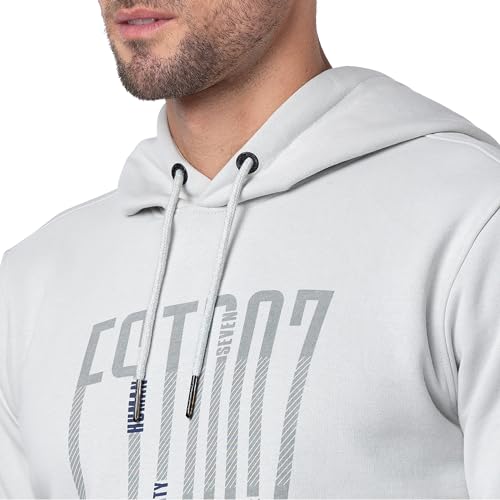 Image of Being Human Men's Solid Cotton Blend Long Sleeve Hoody | Men's Hoodie