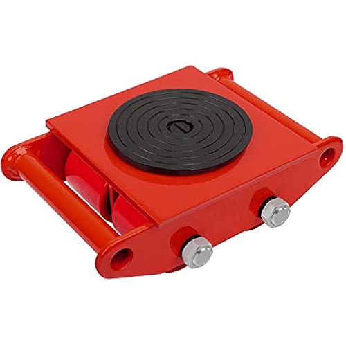 6T Machinery Skate Dolly with 360° Rotation Cap for Heavy Duty Moving