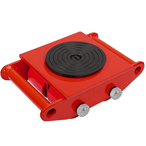 XCFDP Machine Skates, 6T Machinery Skate Dolly, 13200lbs Machinery Moving Skate, Machinery Mover Skate with 360° Rotation Cap, Heavy Duty Machine Dolly Skate for Industrial Moving Equipment, Red, 1pc by XCFDP - Used condition - US$39.79