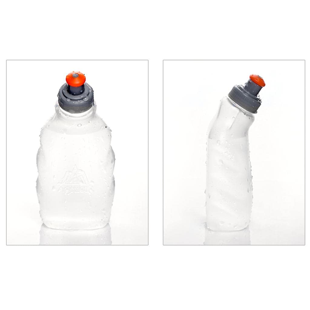 Tragbare Sport-Wasserflaschen, weich, für Radfahren, Fitness, Laufen, Trinkbecher, 250 ml, transparent, 10 Stück