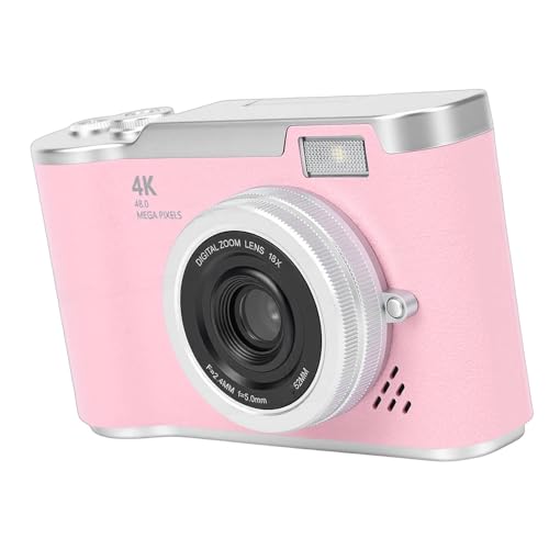 Alomejor Cámara Digital 48MP 4K con Pantalla Flip 2.4" Rosa miniatura 6