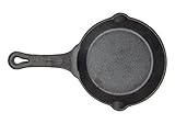 WINCO 6 Cast Iron Skillet, Black