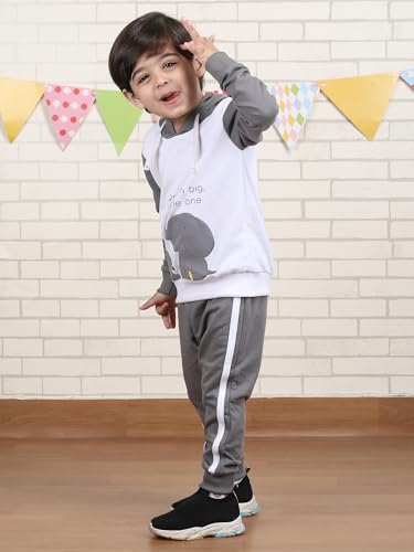 Image of POLKA TOTS 100% Cotton Co-Ord Joggers for Kids | Trendy Sweatshirt & Joggers Set | All Season Wear for Kids, Toddler & Newborn | Soft & Breathable Dress for Boys & Girls | from 6 Months to 8 Years