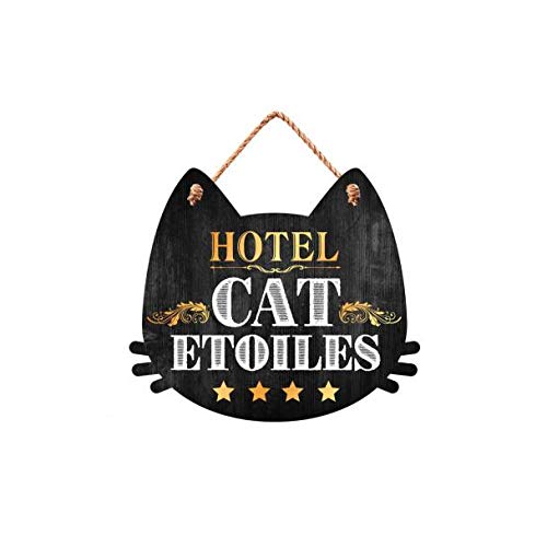 STC - Targa Decorativa da Parete, Motivo: Hotel Cat Etoiles