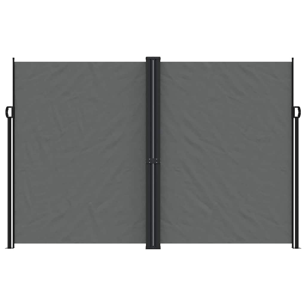 Tenda laterale estensibile, antracite, 220 x 1000 cm, con protezione UV e acqua, protezione per balconi e terrazzi, universale, per giardino, terrazza, balcone o interni