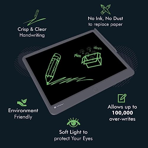 Portronics Ruffpad 15 Re-Writable LCD Screen 38.1cm (15-inch) Writing Pad for Drawing, Playing, Handwriting Gifts for Kids & Adults (Grey) (Image - 3)