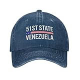 Trewrdt Venezuela 51st State Hat Adjustable Cap for Men Women Navy Blue