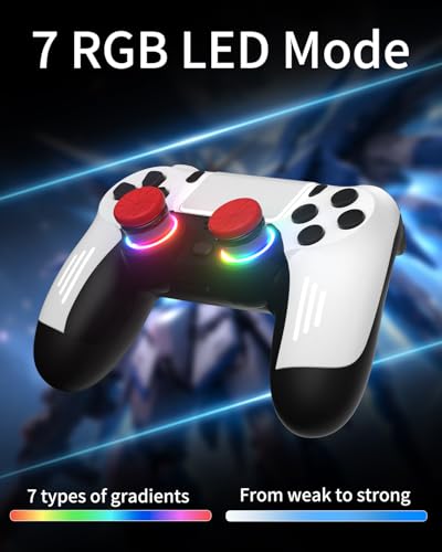 Image of ThinTree Wireless Controller Compatible for PS-5 /Pro /Slim /PC, Hall Effect Sticks & 7 RGB LED Mode & Haptic Feedback & 1000 mAh Battery & Motion Sensing, 3.5mm Audio Jack