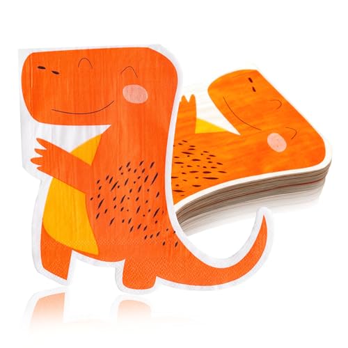 Serviettes Dino pour Anniversaire Enfant,20 Pièces Serviettes Dinosaure,Décoration de Table,Serviette Papier Anniversaire-Motif Dinosaure,Décoration anniversaire Dinosaure-33 x 33 cm