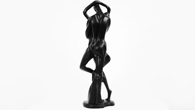 Estatua escultórica pareja romántica danza 12.2 pulg miniatura 7