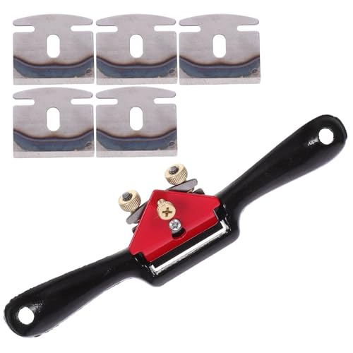 Toddmomy Cepillo Manual para Madera Pequeño Ajustable Herramienta de Carpintería Cuchillas de Acero Duro 5 Hojas de Repuesto Incluidas Adecuado para Bricolaje y Acabados Precisos Madera