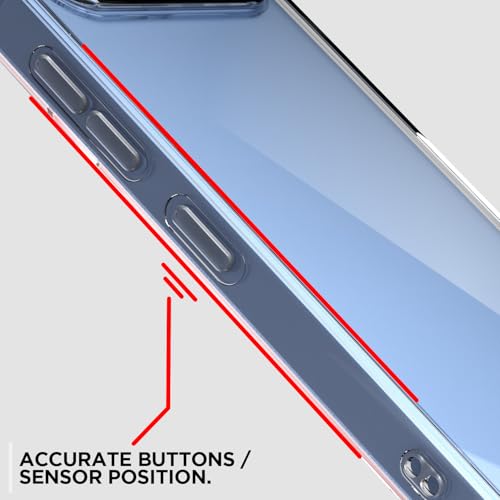 Image of Pikkme Back Cover for Tecno Pova Slim 5G PC + TPU Clear Transparent Raised Edges Shockproof Protective Phone Bumper Case(Transparent)