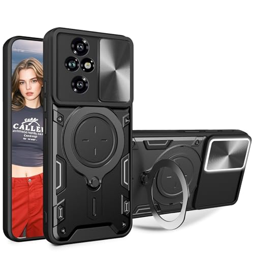 Coque Honor 200 antichoc Ysnzaq Armor noire avec béquille et protège-caméra