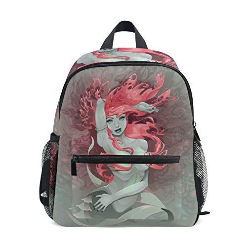 Preisvergleich Produktbild FANTAZIO Rucksack für die Grundschule Meerjungfrau mit rotem Haar