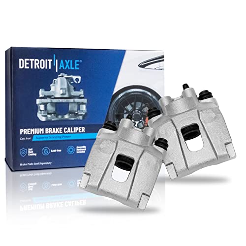 Image of Detroit Axle - Rear Disc Calipers + Ceramic Brake Pads Replacement for 2006-2010 Ford Explorer Sport Trac Mercury Mountaineer - 4pc Set