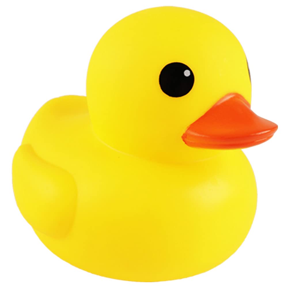 CICITOYWO Yellow Rubber Ducks, Preschool Large Bath Toys Bathtub Floating Squeaky Duckies Gift for Baby Shower Infants Kids Toddler Party Decoration, 7.2 inches (Large)