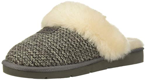 UGG Women's W Cozy Knit Slipper, charcoal, 5 M US