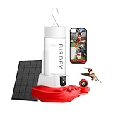 Birdfy Hummingbird Feeder with Dual Cameras - 2K HD Smart Cameras Solar Powered, Close-Up Bird Video/Live Watching & Instant Notifications, Ant Moat & Leakproof - 20oz