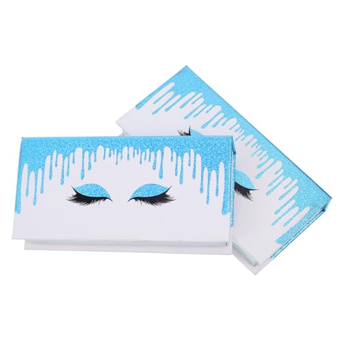 Ipetboom 2pezzi Scatola per Ciglia Finte Design Delicato Contenitore di Viaggio Portatile per Custodia per Ciglia Scatola di Imballaggio in Carta