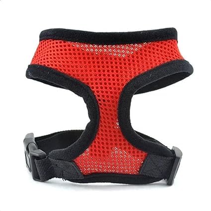 Coleira Peitoral Para Cães E Gatos Ajustável Colete Pet Animais De Pequeno Porte Respirável Para Passeios Tranquilos Sem Estresse Na Cor Vermelha Tamanho PP ao GG (P)