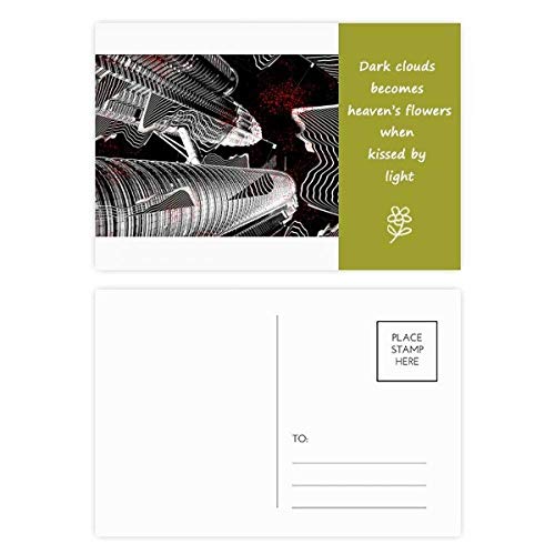 Carte postale Ville Poésie pour vos mots de remerciement, set de 20 courriers pour vos proches