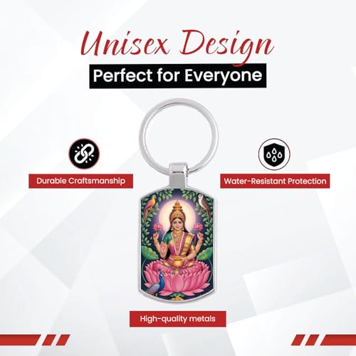Image of Stylish Metal Keychains with Permanent Glossy Print - Inspirational Quotes & Spiritual Designs - Perfect Key chains for loved ones, Personal Use, Gifts & Return Gifts