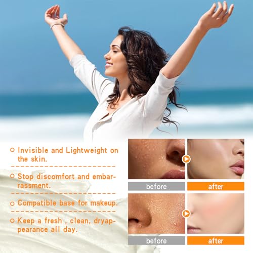 Face Antiperspirant, Face Discourage Sweat, Antiperspirant and Oil Control Lotion, Sweat Absorbing Face Lotion, Anti Sweat Oil Face Lotion for Face, Forehead and Scalp, Suitable Men and Women - Image 4