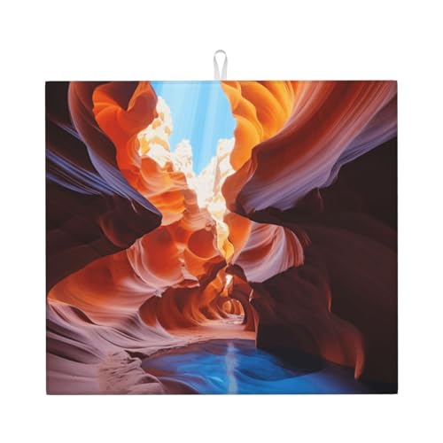 Antelope Canyon Tappetino Scolastoviglie Tappetini Poliestere Tappetino Scolatutto Per Piani Tavoli Ripiano Per Cucchiai 46X61Cm