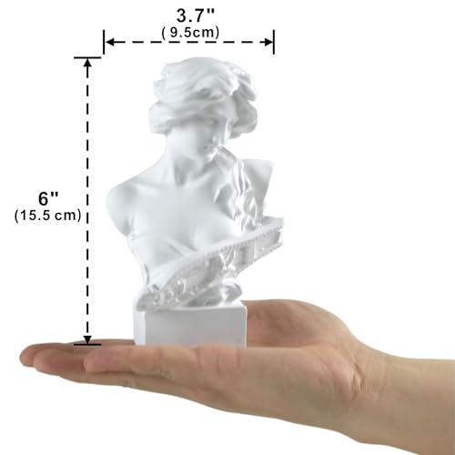 Busto 6" H Diosa Griega Artemisa Escultura Decorativa miniatura 5