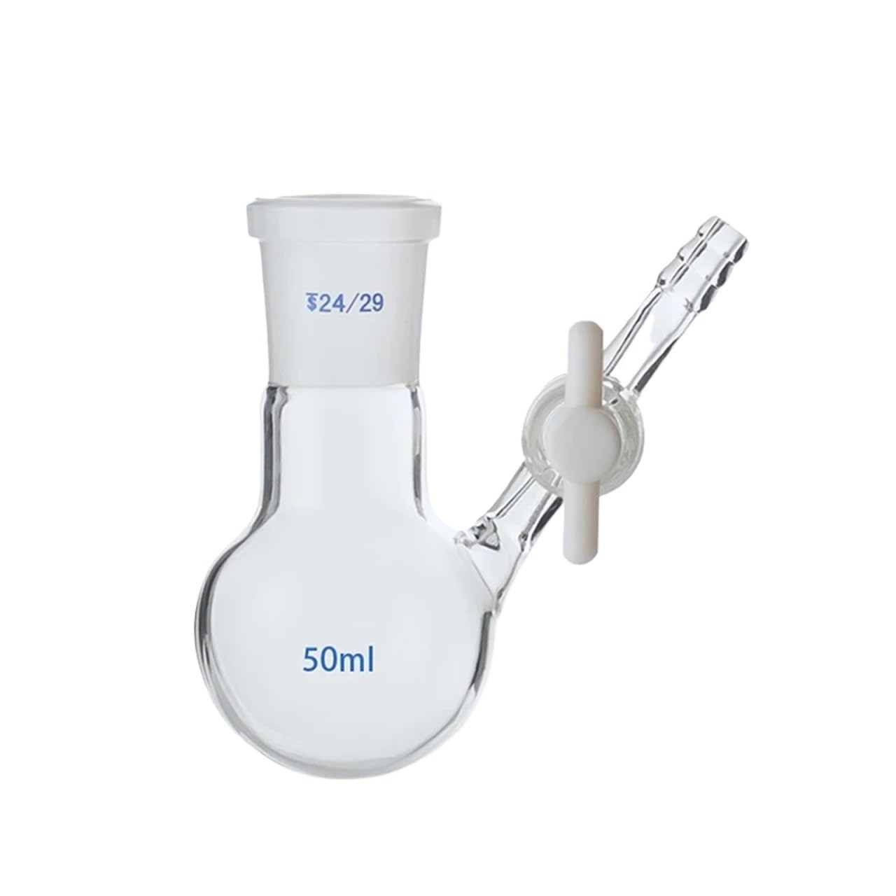 Flacon de réaction en verre Borosilicate en forme de boule de laboratoire de 25ml à 1000ml, avec Piston en PTFE, for équipement de laboratoire, 1 pièce(500ml caliber24)