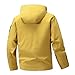 Mens Rain Jacket Waterproof Fashion Solid Color Long Sleeve Outdoor Jacket with Pocket Casual Zip Raincoat with Hood Yellow X-Large