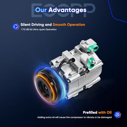 Image of ECCPP AC Compressor Fit for Kia Sedona 3.5L 2002-2005 | Fast Cooling AC Compressor with Clutch