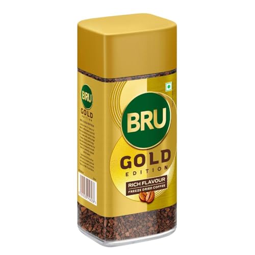 Image of Bru Gold Edition | Premium Freeze Dried Coffee | Experience Intense Coffee Taste | Aromatic Instant Coffee | 100g