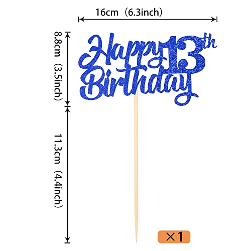 1 topper Happy 13th Birthday Cake Glitter 13