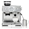 RBFGYIOP Macchina da caffè espresso semiautomatica con macinacaffè integrato - 20 bar di pressione - 30 livelli di macinatura - serbatoio 2,8L - montalatte a vapore per cappuccino e latte - acciaio