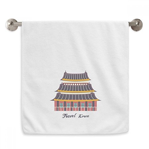 Serviette débarbouillette temple coréen 13x29 pouces blanche moelleuse